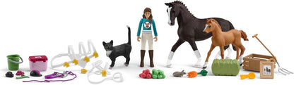 Schleich 99092 Calendar de Advent Horse Club 2024, pentru copii de la 5 ani, set de joacă HORSE CLUB, 36 piese