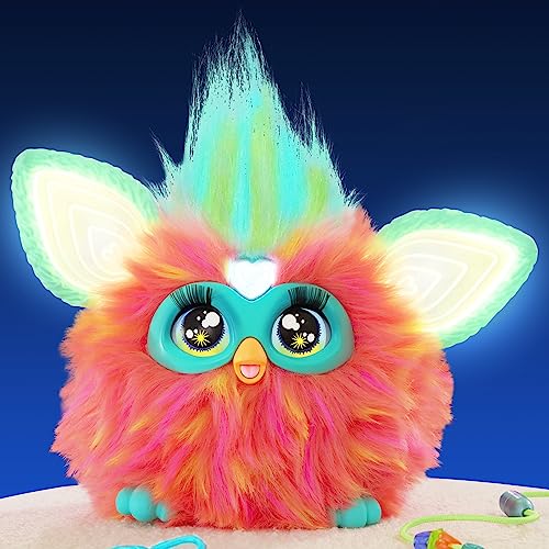 Jucarie interactiva Hasbro, Furby Pink, 15 accesorii, limba Spaniola, 6 ani