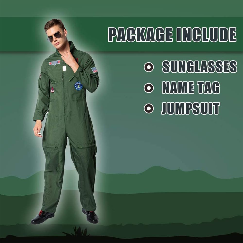 EraSpooky Costum pilot carnaval, adulți
