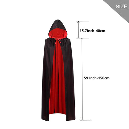 OUQIWEN Pelerina Vampir dublu fata, 150cm