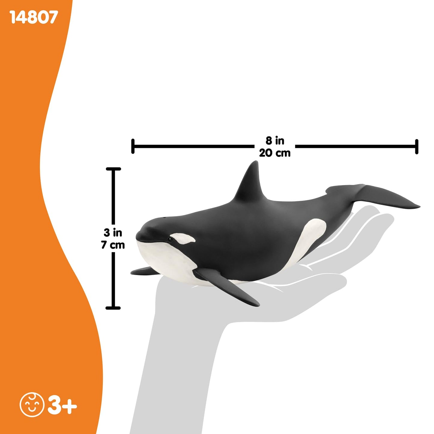 Schleich 14807 Figurina Orca, WILD Life, 3+ ani