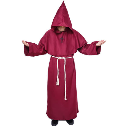 Myir JUN Costum Medieval cu Gluga, Halloween barbati