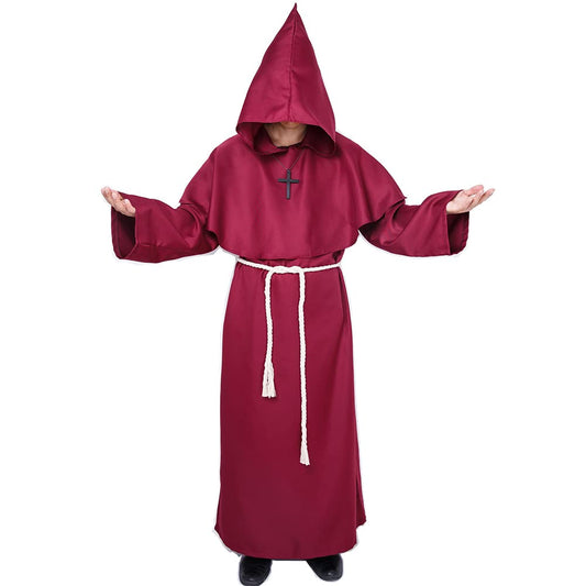Myir JUN Costum Medieval cu Gluga, Halloween barbati