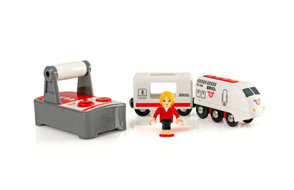 BRIO World 33510 IR Express Tren de Călătorie - Locomotivă Electrică cu Telecomandă - Accesorii - Jucărie pentru Copii Recomandată de la 3 Ani