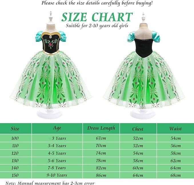 URAQT Costum printesa cu coroana si bagheta, 100 cm