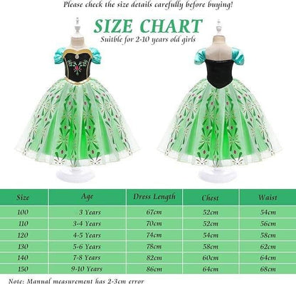 URAQT Costum printesa cu coroana si bagheta, 100 cm