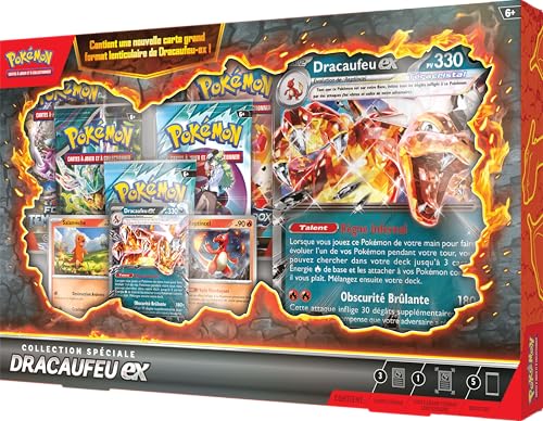 Pokémon TCG Colecție Specială Glurak Ex, 5 Boostere