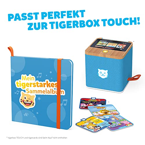 Album de colecție Tigermedia Tigercards albastru, inclusiv autocolante și poveste exclusivă pentru copii - idee de cadou pentru ziua de naștere, începerea școlii, Crăciun și Zâna Măseluță.