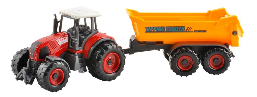 ISO TRADE Set 6 mașini agricole, tractoare, 3+ ani