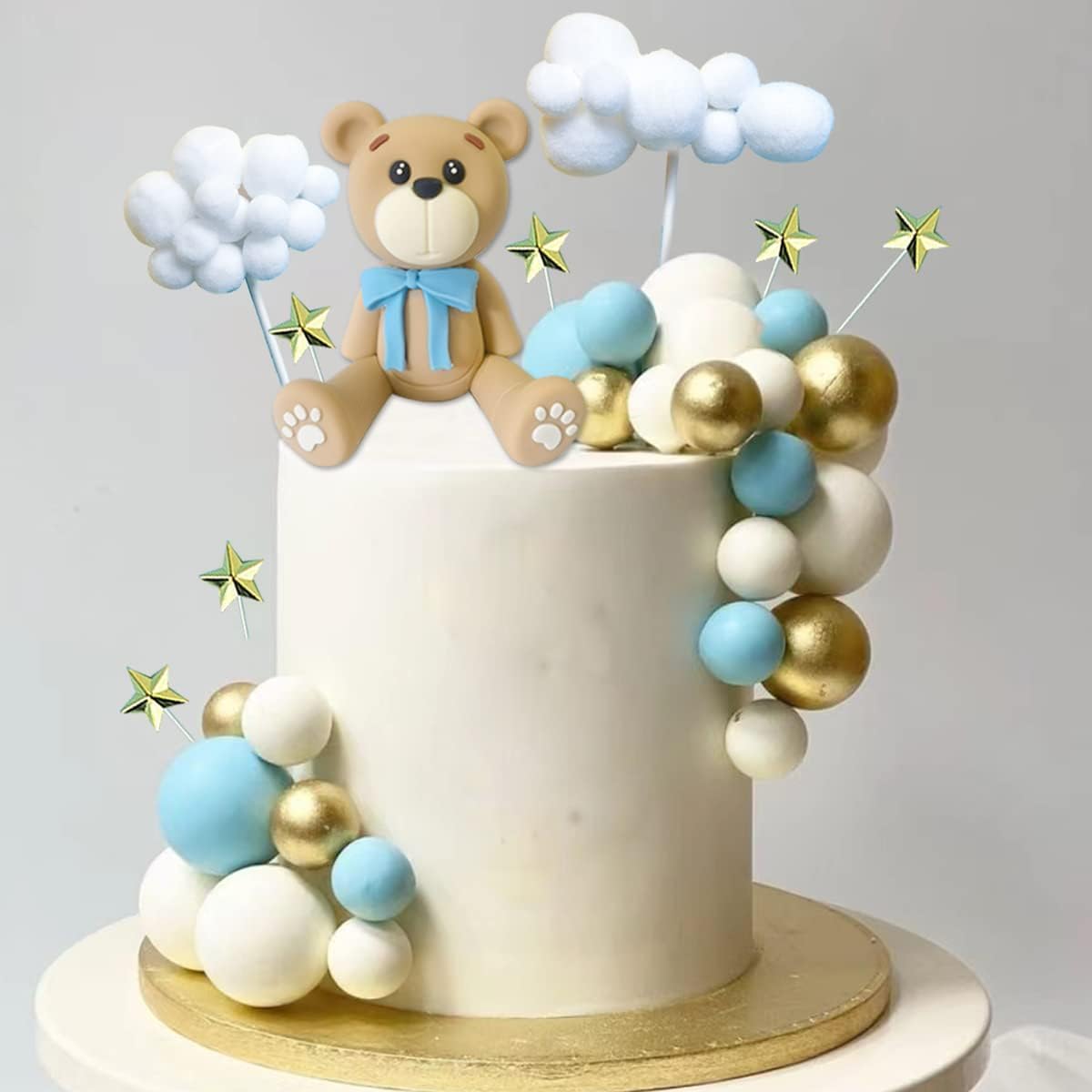 CHONGQILAO xiaoxiong Set decor tort ursuleț 33 piese pentru petrecere copii