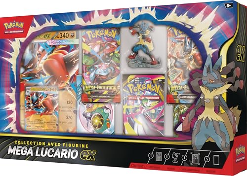 Pokémon TCG Figurină Mega Lucario-ex, 5 boostere