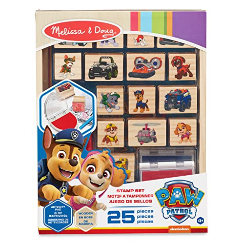 Melissa & Doug Paw Patrol Set timbre 25 piese din lemn