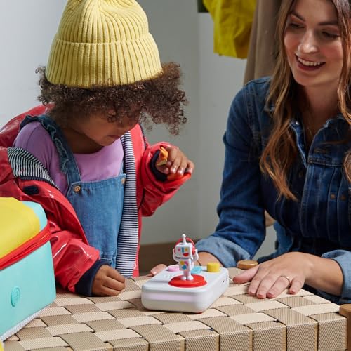 FABA + Povestitor interactiv pentru copii cu audio pentru 0-10 ani, Audiobox cu figură sonoră Faba•Me, lumini de noapte, rutină de somn, joc educativ muzical, versiune italiană