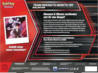 Pokémon TCG Colecție Team Rocket Mewtu-ex, 4 booster