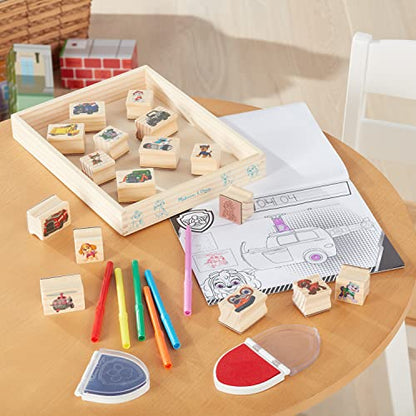 Melissa & Doug Paw Patrol Set timbre 25 piese din lemn