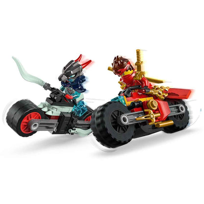 LEGO NINJAGO Kais Motorradrennen Set de joacă cu 2 motociclete ninja și 2 minifigurine 6+ ani