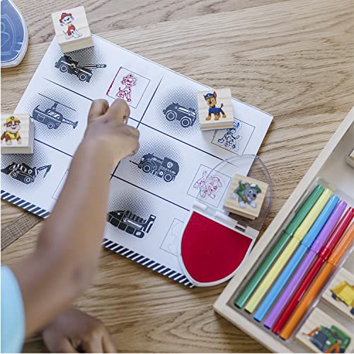 Melissa & Doug Paw Patrol Set timbre 25 piese din lemn