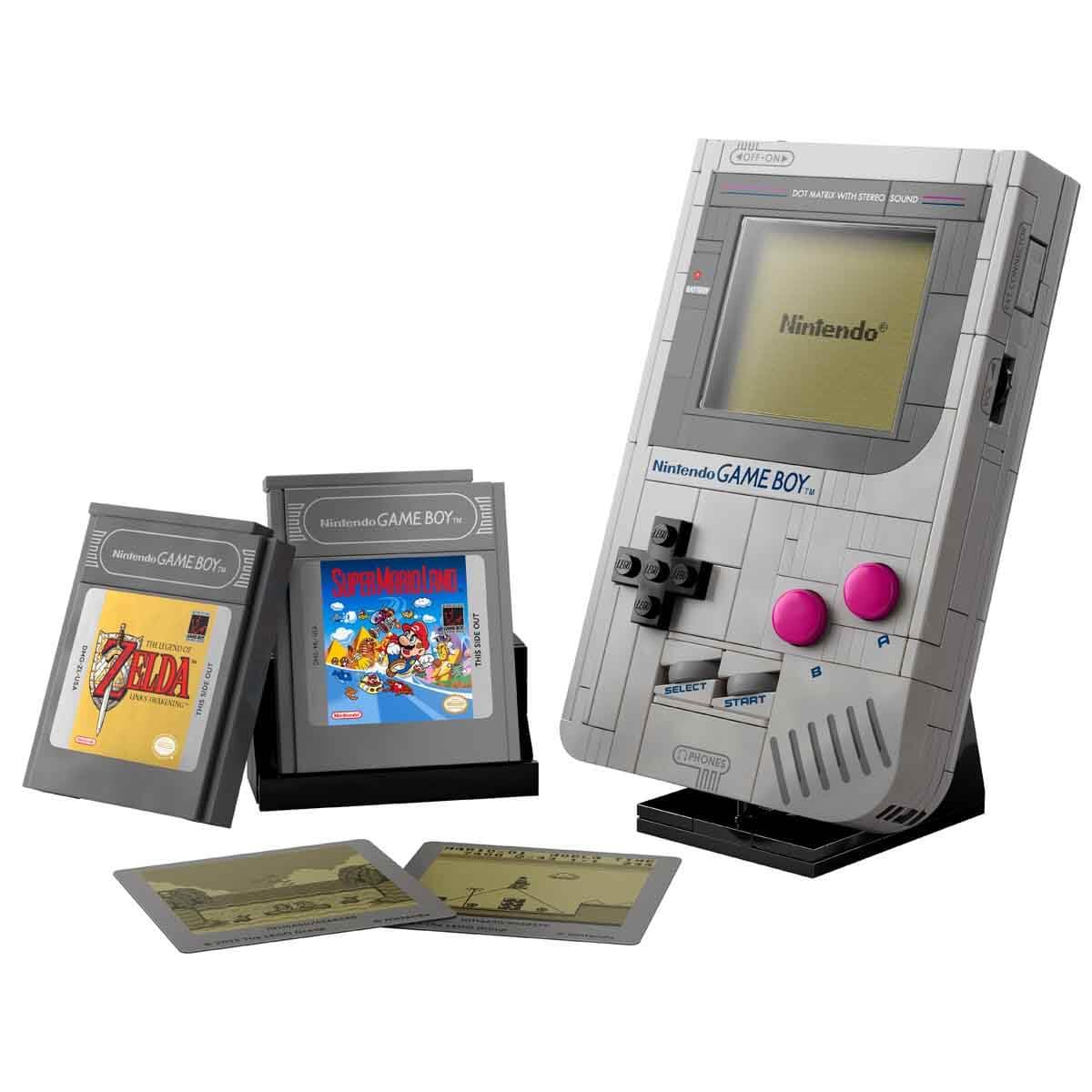 LEGO 72046 Set de construcție Game Boy pentru adulți cu 2 module de joc inclusiv Zelda și suport - Cadou retro pentru fanii jocurilor