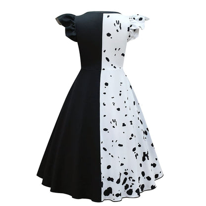 Lito Angels Rochie Cruella Deville cu Perucă, 150 cm