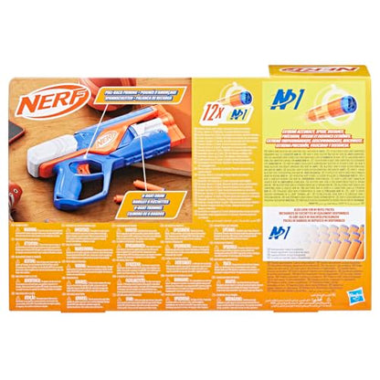 Blaster Nerf N Series Agility, construcție ușoară cu tambur rotativ și glisieră pentru o rază lungă de acțiune, 12 săgeți Nerf, pentru băieți și fete.