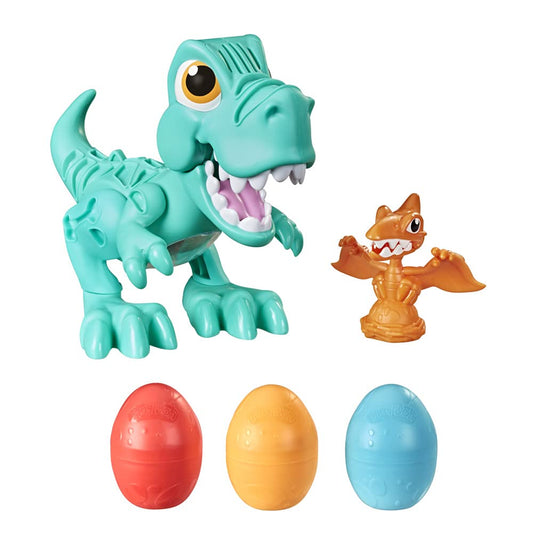 Play-Doh Dino Crew Tyrannosaurus, jucărie pentru copii de la 3 ani cu sunete amuzante de dinozaur, Multi Colour