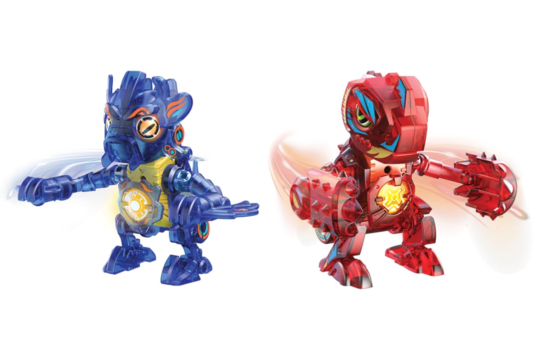 YCOO - Biopod Kombat Deluxe Arena - 2 creaturi electronice cu efecte sonore și de lumină - 2 baze - 10 modele de colecție - baterii LR44 incluse - jucărie pentru copii de la 5 ani