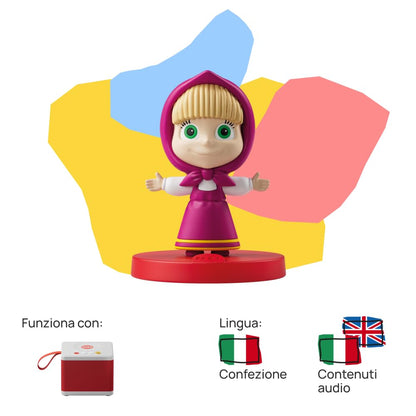 FABA Figurină Sonoră Masha, povești audio pentru copii, 2+ ani (versiune italiană)