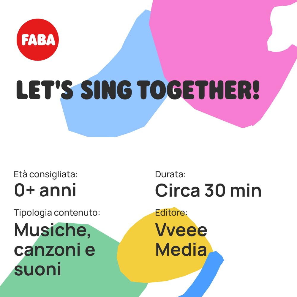 FABA FFR34002 Figurină sonoră Cântece în engleză, 3+ ani