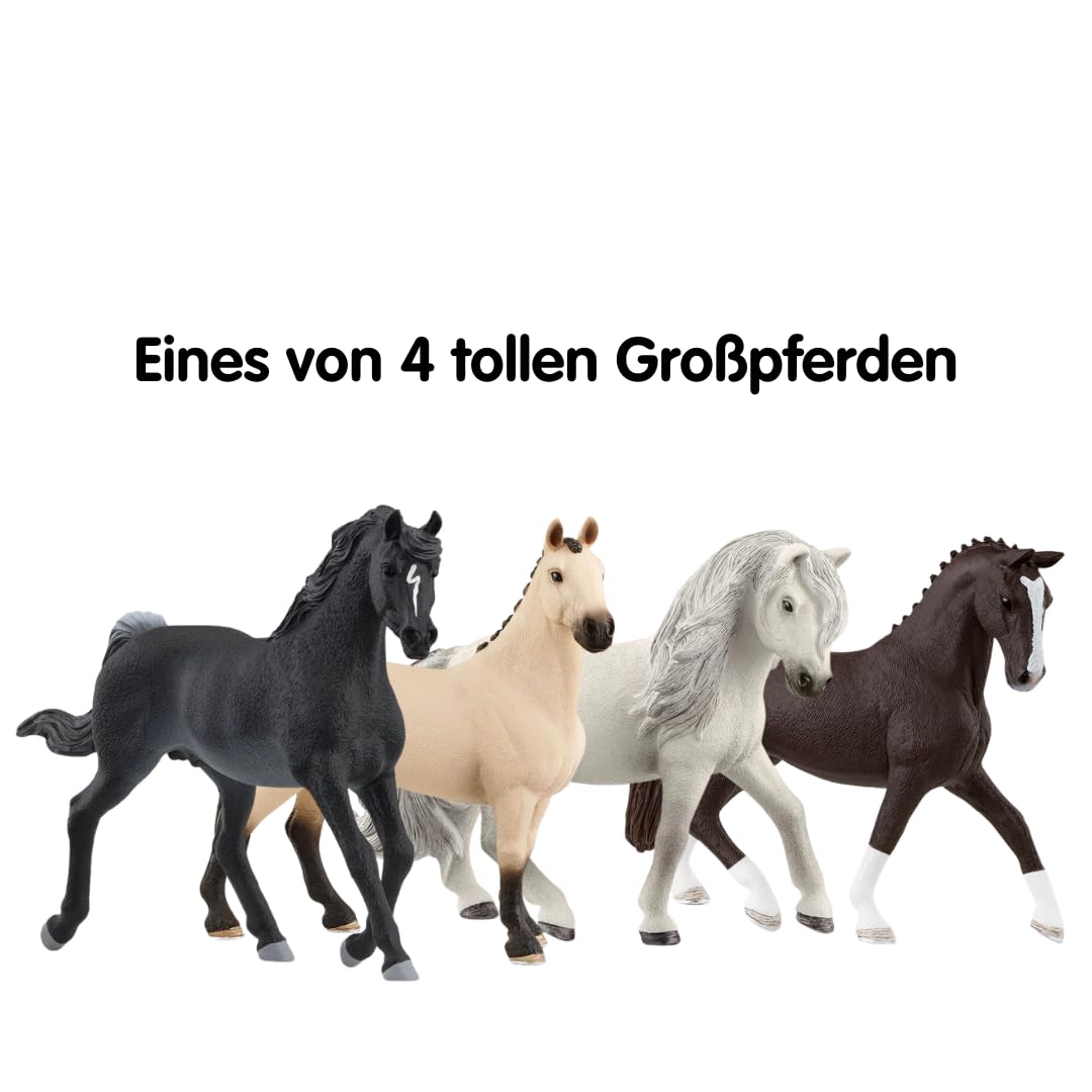 Schleich 99092 Calendar de Advent Horse Club 2024, pentru copii de la 5 ani, set de joacă HORSE CLUB, 36 piese