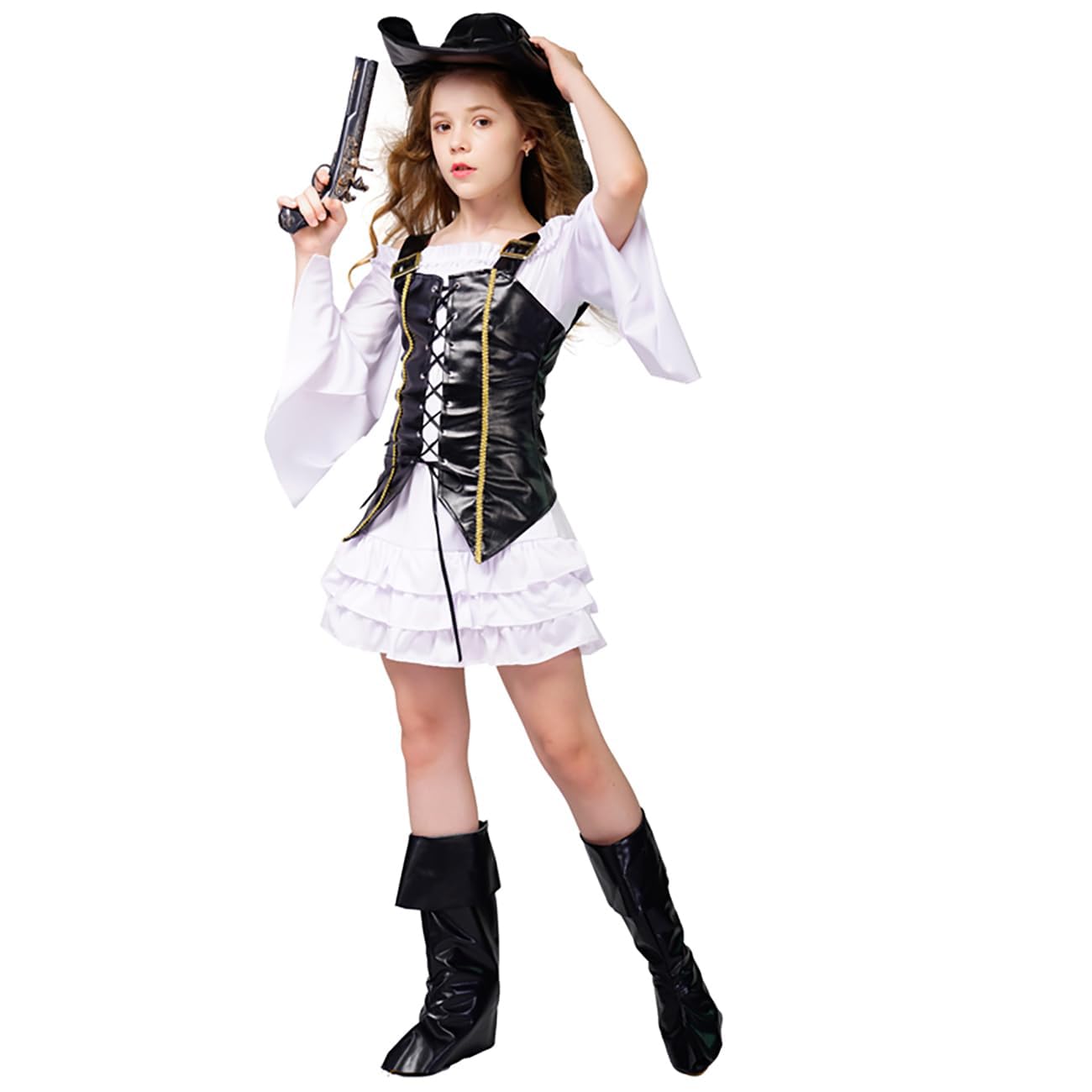 SEA HARE TAIBA01 Set de costum pirat pentru fete 10-12 ani