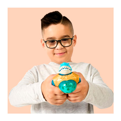 Eroii Goo Jit Zu Bandai Figurina de Acțiune Deep Goo Sea Thrash - CO42565 - Figurine Elastice Colorate care Se Întind și Se Îndoaie pentru Distracție!