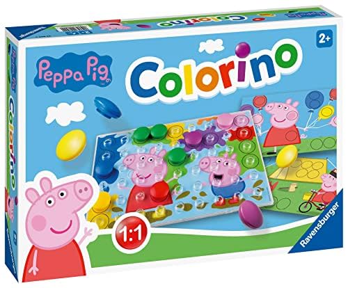 Ravensburger - Colorino Peppa Pig, Joc Educațional și Creativ, Cadou pentru Băieți și Fete de la 2 Ani