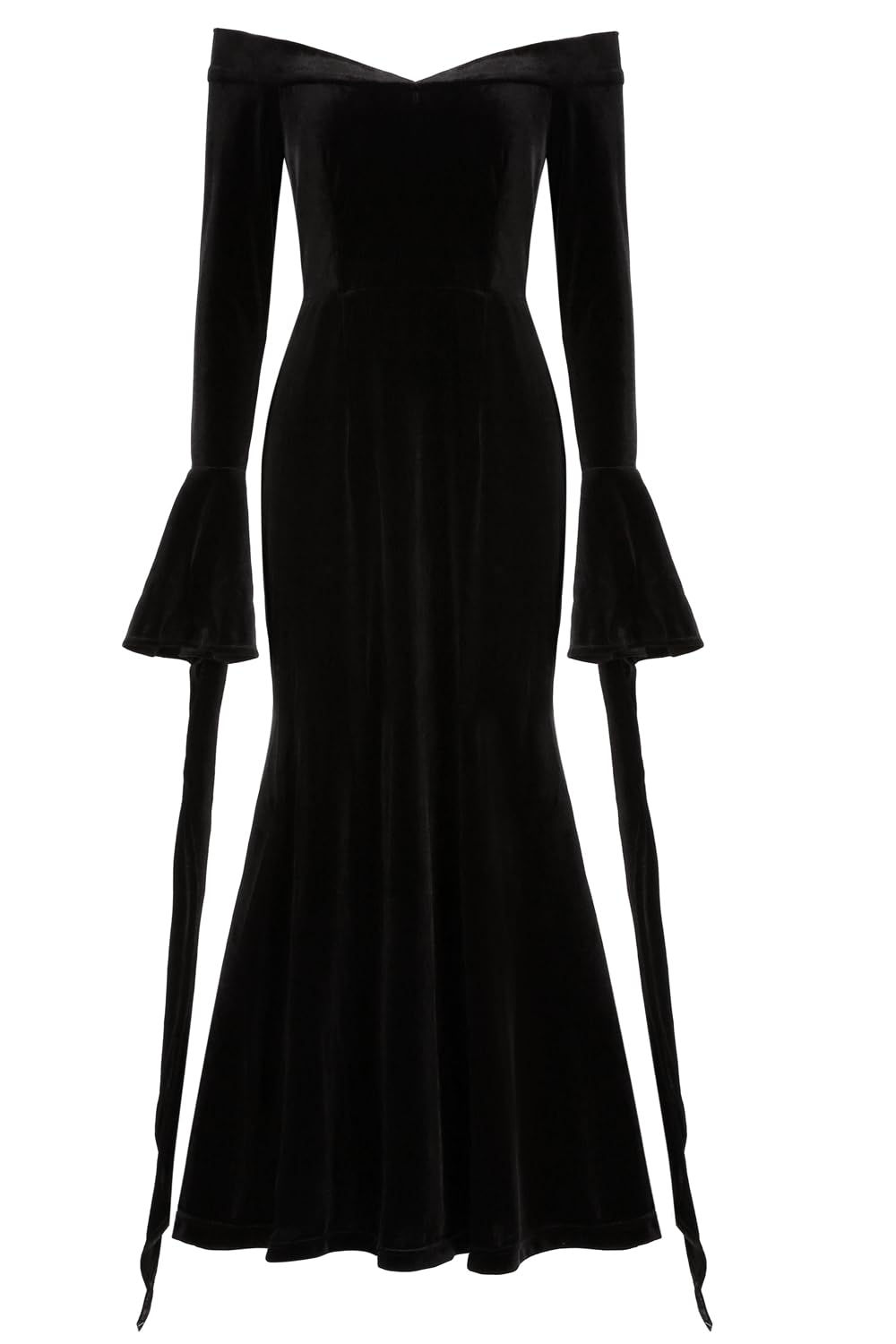 Velmawig Costum Morticia Addams, rochie gotica