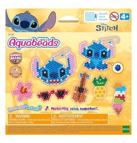 Aquabeads 35119 Set breloc Stitch, 700 perle, 4+ ani