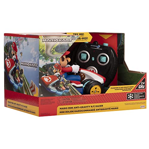 Nintendo Super Mario – Masinuta cu Telecomandă Mario Kart cu Mod Antigravitație – Realizează Acrobatii, Derapaje, Trucuri și Rotiți de 360 de Grade Masina RC