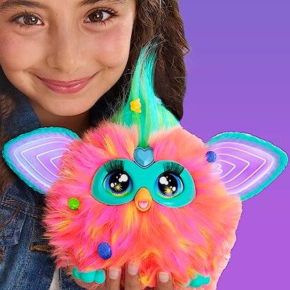 Jucarie interactiva Hasbro, Furby Pink, 15 accesorii, limba Spaniola, 6 ani