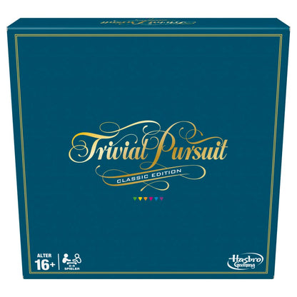 Hasbro Gaming Trivial Pursuit - Joc de societate cu design clasic, perfect pentru petreceri, întâlniri de familie și seri de jocuri.