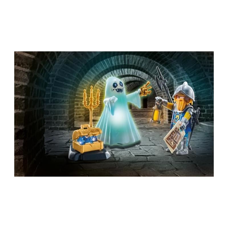 PLAYMOBIL | Novelmore | Fantomă de castel și cavaler | Jucărie pentru copii de la 4 ani | 71797