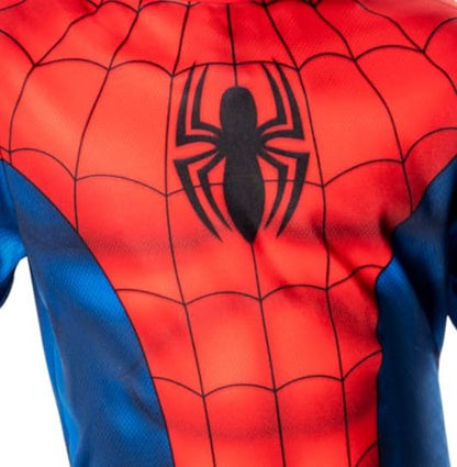 Costum clasic Spiderman pentru copii – 5/6 ani – Rubies Marvel – costum complet cu overall, cizme și mască – ideal pentru Carnaval, Halloween, petreceri de naștere.