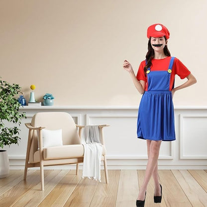 Shengruili Costum Luigi Mario Bros, pentru femei