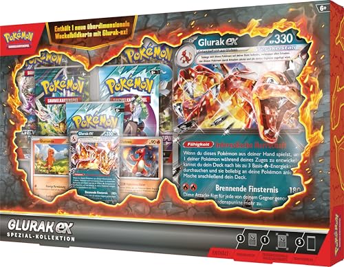 Pokémon TCG Colecție Glurak-ex, 5 pachete booster