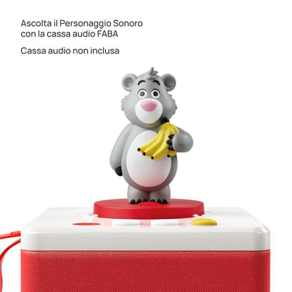 Figurina sonoră FABA – Cartea Junglei și o altă poveste – versiune italiană – băieți și fete 4 – 6 ani – povești și basme – jucărie educativă