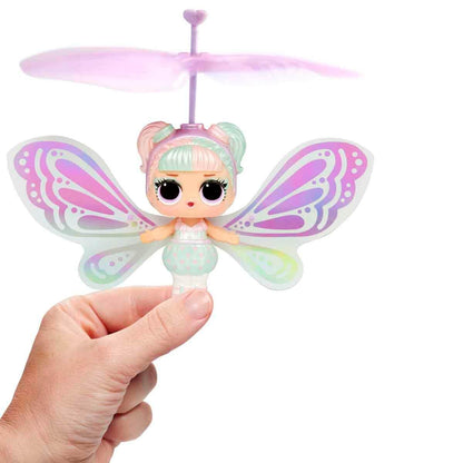 L.O.L. Surprise! Magic Flyers - Sweetie Fly - Păpușa zburătoare cu control manual – colecționabilă cu unboxing în sticlă tactilă - ideală pentru fetițe de 6 ani