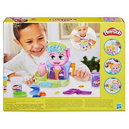 Set de Joacă Play-Doh Frizerie cu 6 Cutii, Jucărie de Rol pentru Fete și Băieți de la 3 Ani