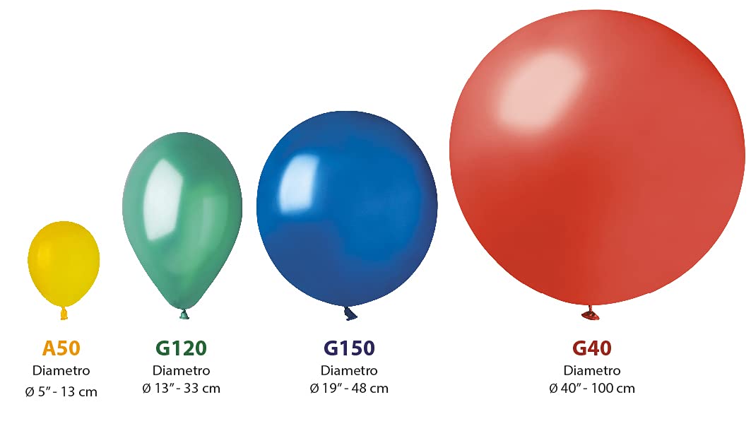 Ciao Pack 100 baloane din latex natural metalizat calitate premium 13 cm (auriu roz metalizat)