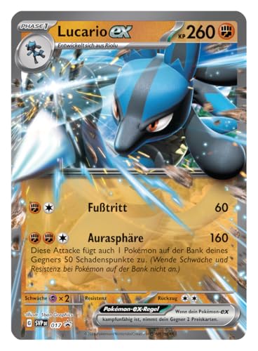 Pokémon Joc de Cărți Colecționabile: Pachet de Luptă Lucario-ex și Set de 2 Pachete Booster (pachet de 60 de cărți gata de joc)