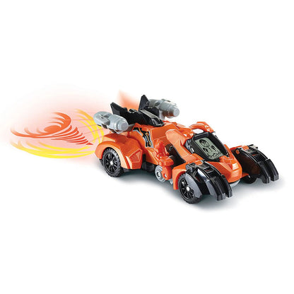 VTech Switch & Go Dinos Furex, T-Rex 2-in-1 cu sunete, jucărie transformabilă în mașină de curse, proiecții luminoase, cadou pentru copii de la 4 ani