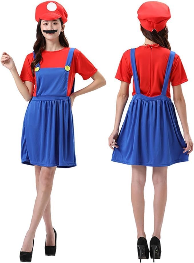 Shengruili Costum Luigi Mario Bros, pentru femei