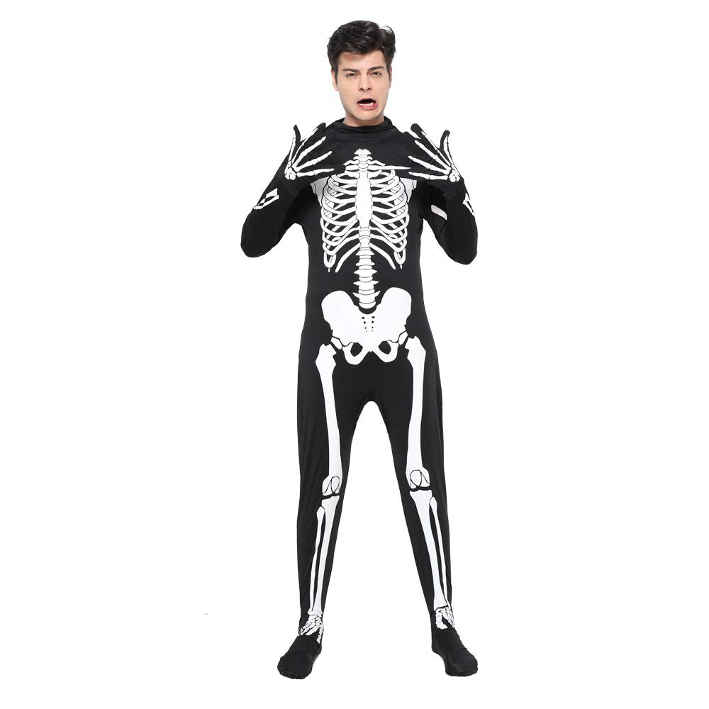 EraSpooky Halloween Body cu Schelet Luminos pentru Bărbați Costum Carnaval Fasching