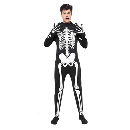 EraSpooky Halloween Body cu Schelet Luminos pentru Bărbați Costum Carnaval Fasching